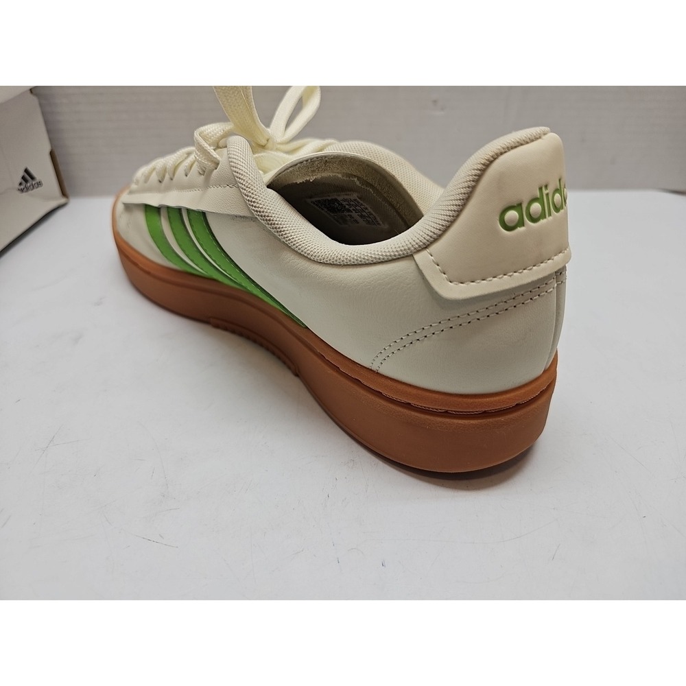 Women's Adidas Originals Grand Court Alpha Off-White/Semi Lucid Lime/Gum 11 - Picture 10 of 14